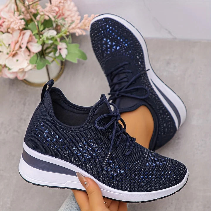 Alina – Orthopædiske Sneakers med glitrende rhinsten