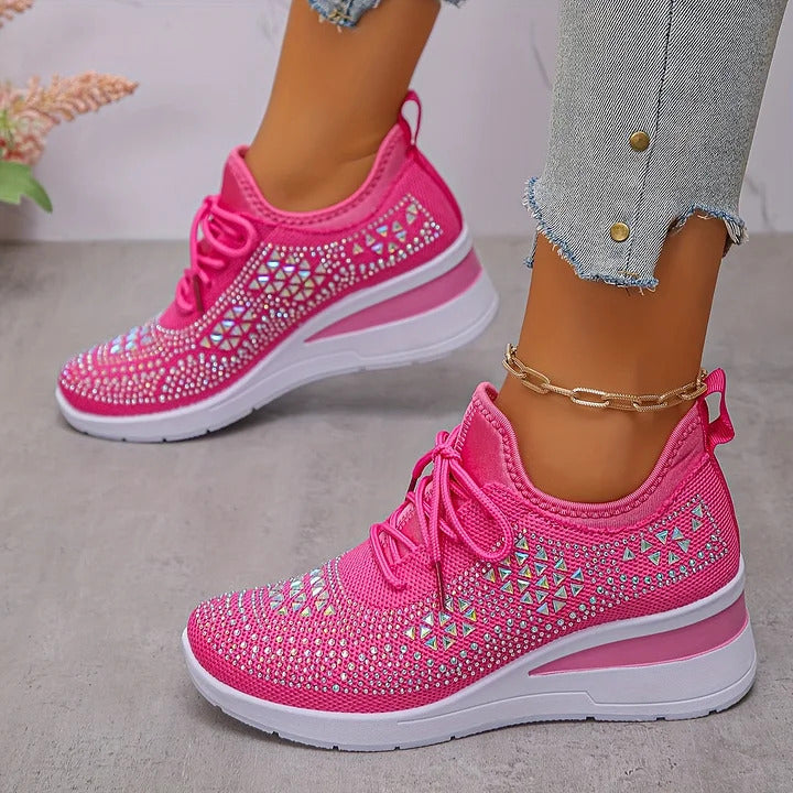 Alina – Orthopædiske Sneakers med glitrende rhinsten