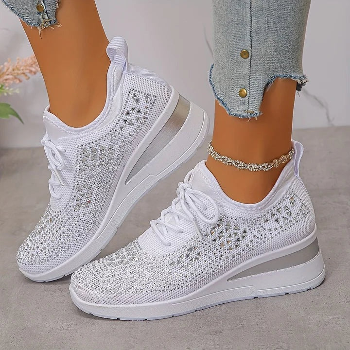 Alina – Orthopædiske Sneakers med glitrende rhinsten