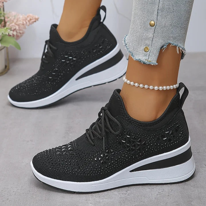 Alina – Orthopædiske Sneakers med glitrende rhinsten