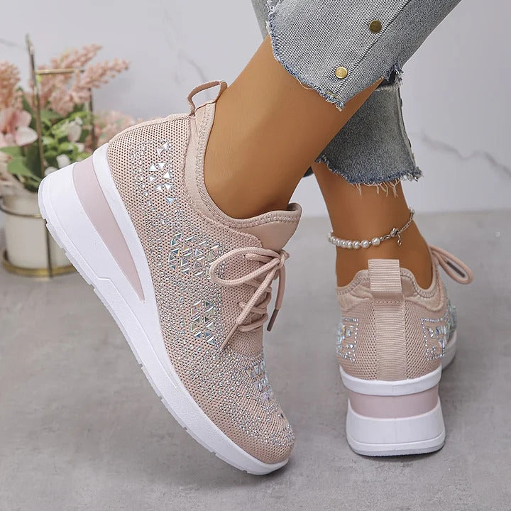 Alina – Orthopædiske Sneakers med glitrende rhinsten