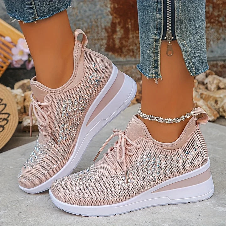 Alina – Orthopædiske Sneakers med glitrende rhinsten
