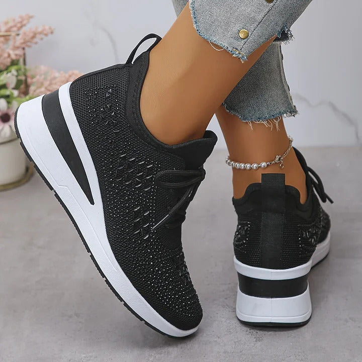 Alina – Orthopædiske Sneakers med glitrende rhinsten