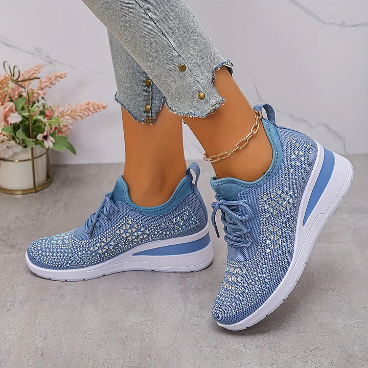 Alina – Orthopædiske Sneakers med glitrende rhinsten
