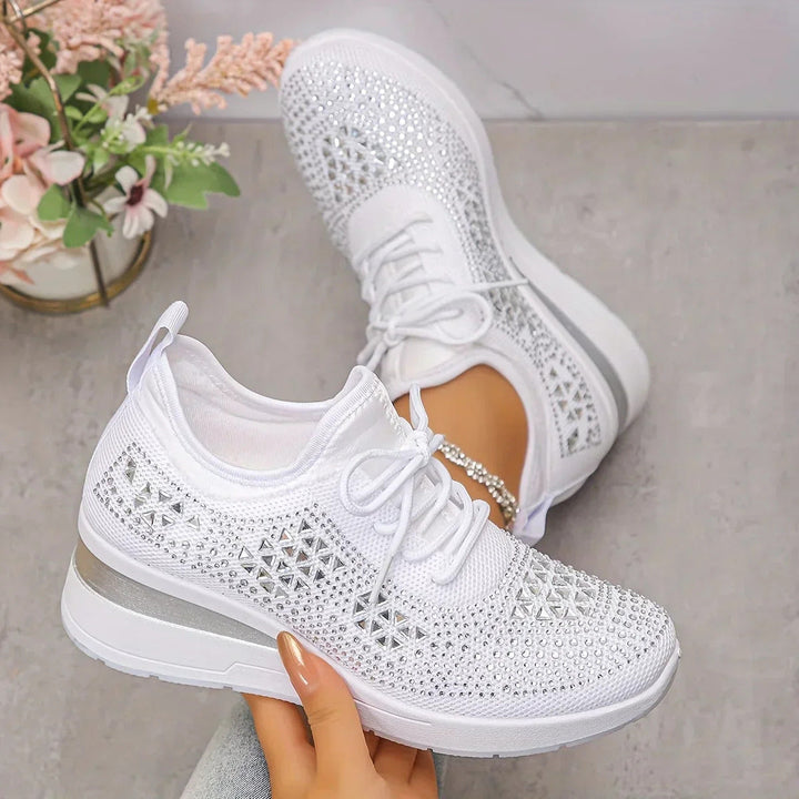 Alina – Orthopædiske Sneakers med glitrende rhinsten
