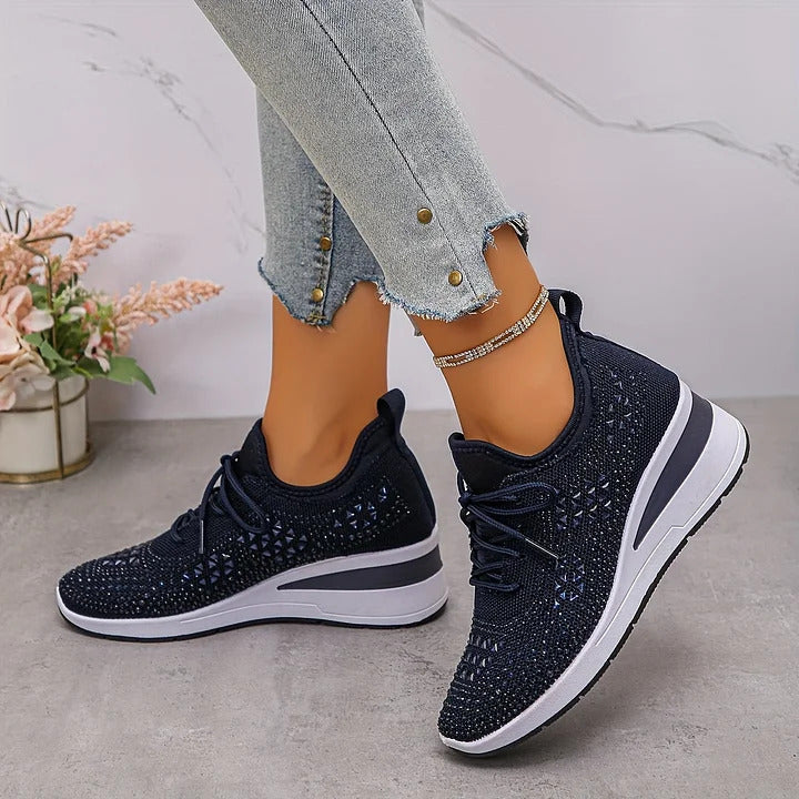 Alina – Orthopædiske Sneakers med glitrende rhinsten