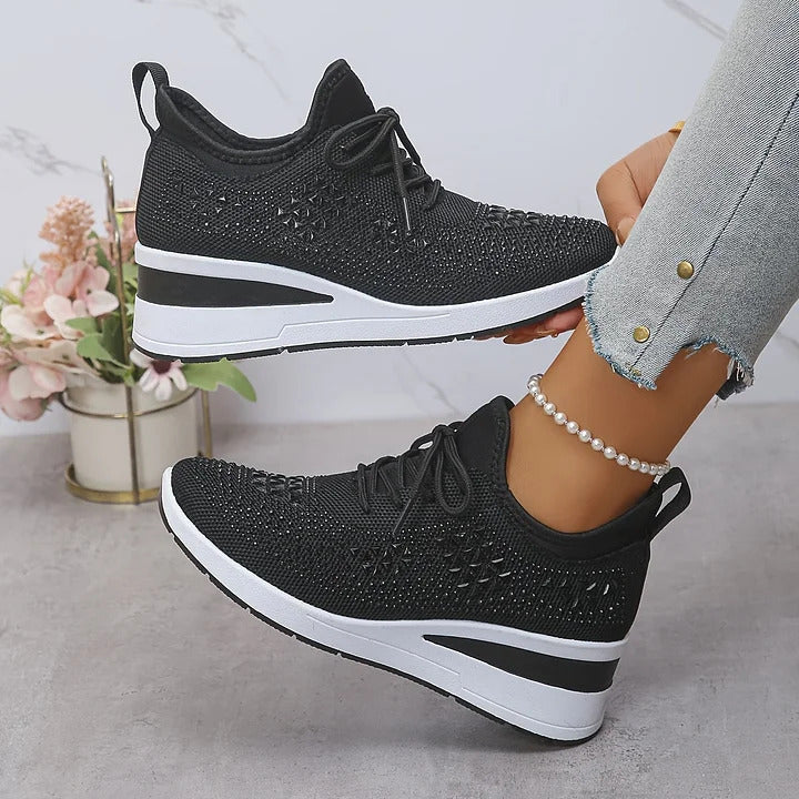 Alina – Orthopædiske Sneakers med glitrende rhinsten