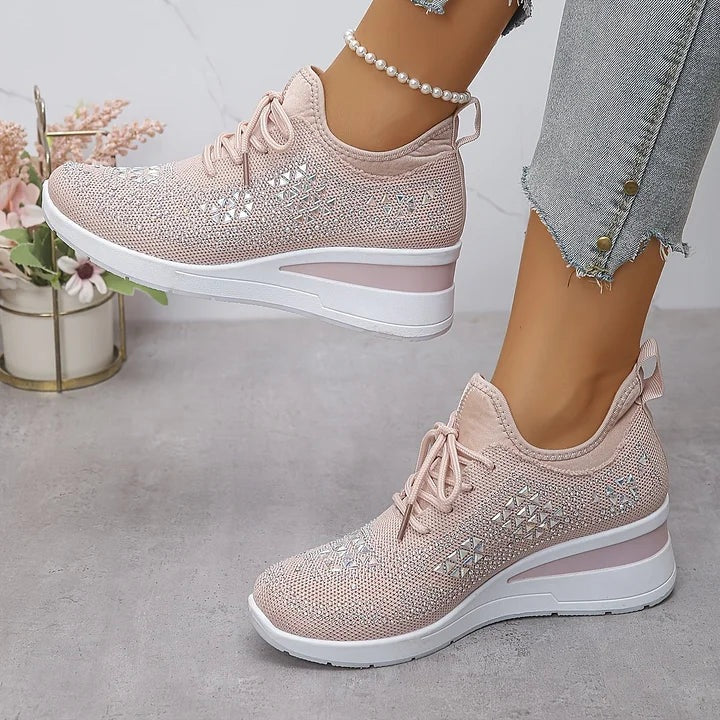 Alina – Orthopædiske Sneakers med glitrende rhinsten