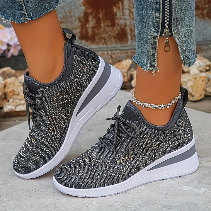 Alina – Orthopædiske Sneakers med glitrende rhinsten
