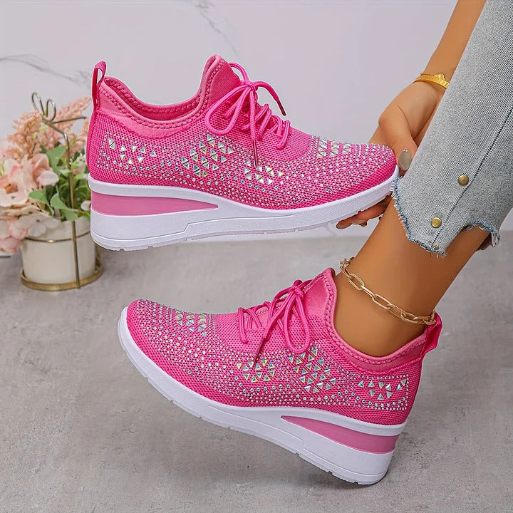 Alina – Orthopædiske Sneakers med glitrende rhinsten
