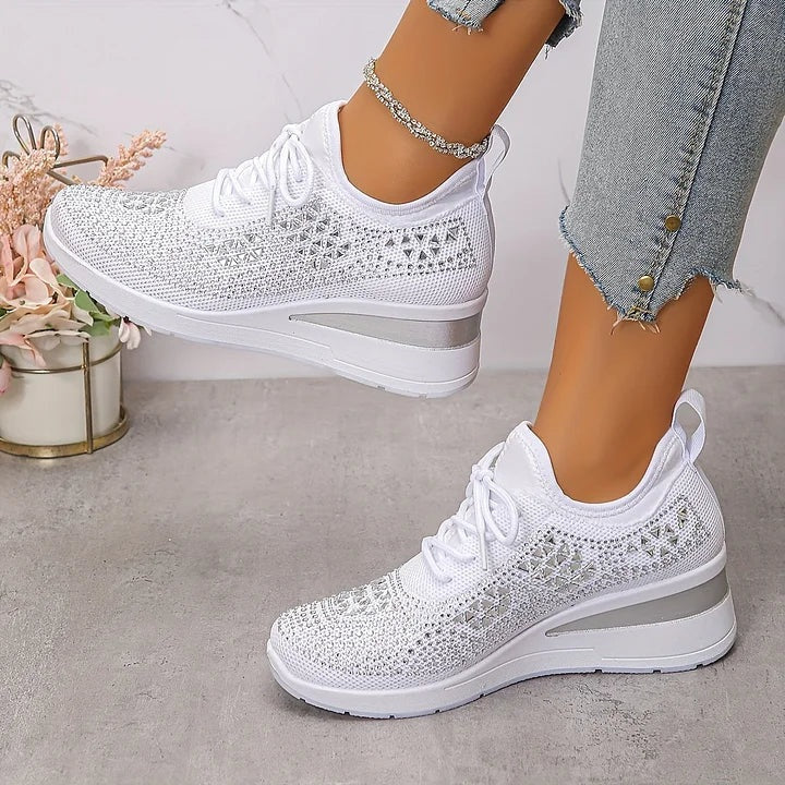 Alina – Orthopædiske Sneakers med glitrende rhinsten