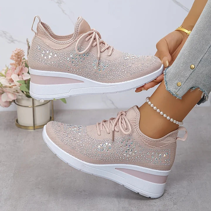 Alina – Orthopædiske Sneakers med glitrende rhinsten