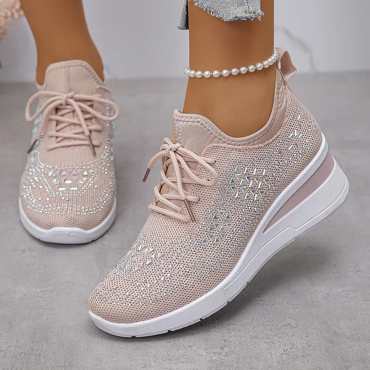 Alina – Orthopædiske Sneakers med glitrende rhinsten